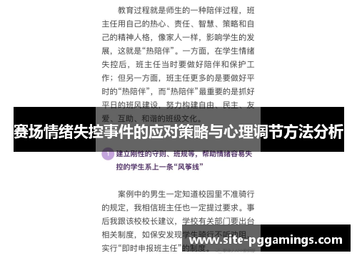 赛场情绪失控事件的应对策略与心理调节方法分析